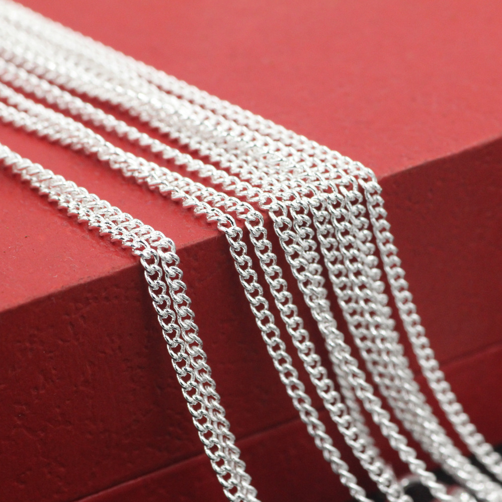 5pcs Silver Plated Brass Clavicle Chain Necklace for Parties